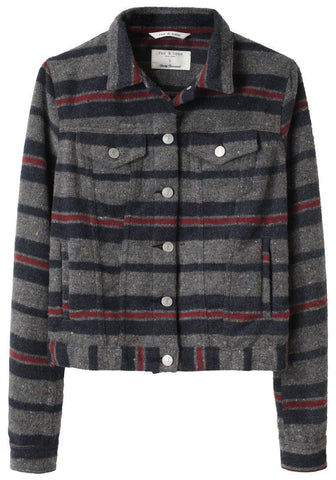 Striped Jean Jacket