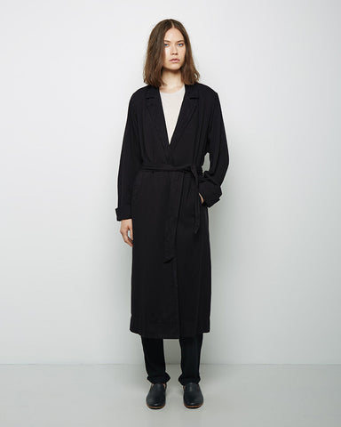Belted Flannel Twill Coat