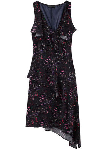 Asymmetrical Flounced Dress