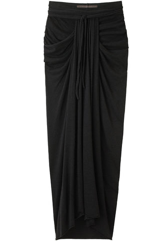 Long Pleated Front Skirt