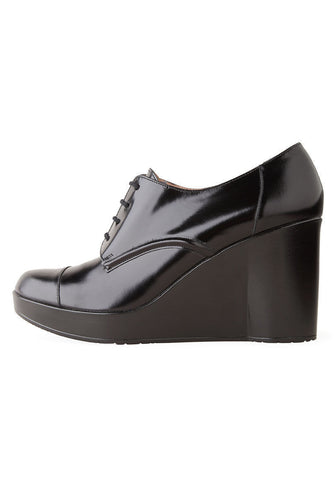Coffee Lace Up Wedge
