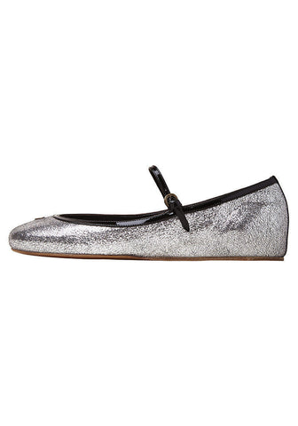 Metallic Mary Jane Flat