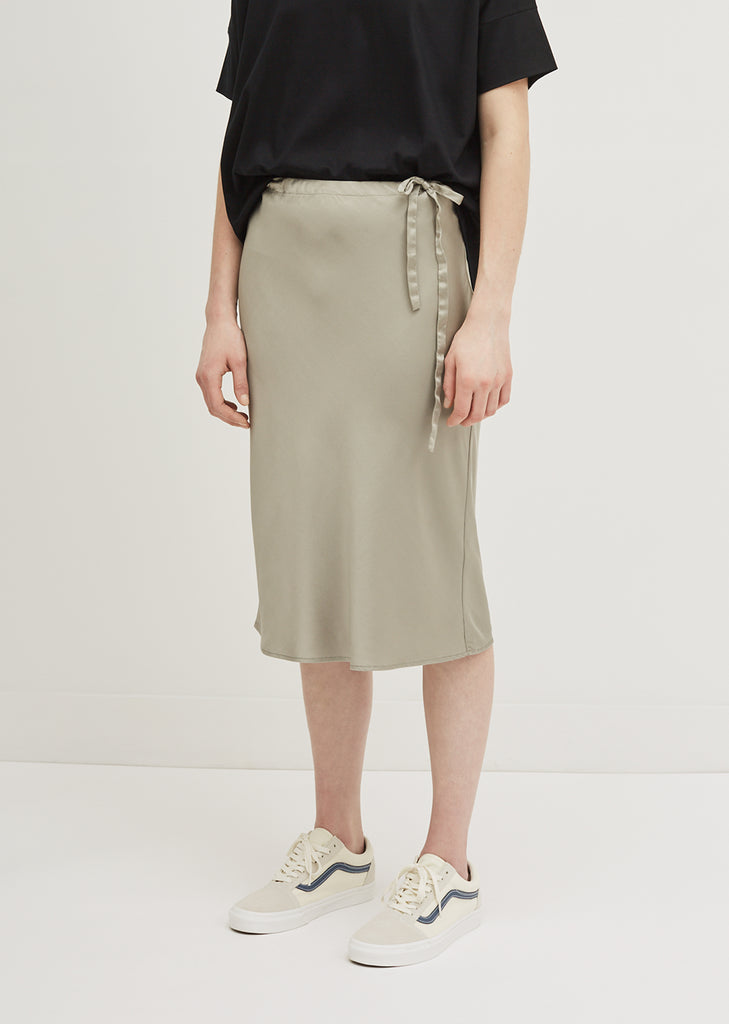 Silk Drawstring Skirt