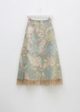 Jute Alpaca-Blend Floral Skirt