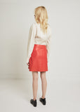 Shirin Nappa Leather Wrap Skirt