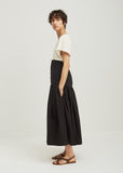 Lantan Pleated Cotton Skirt