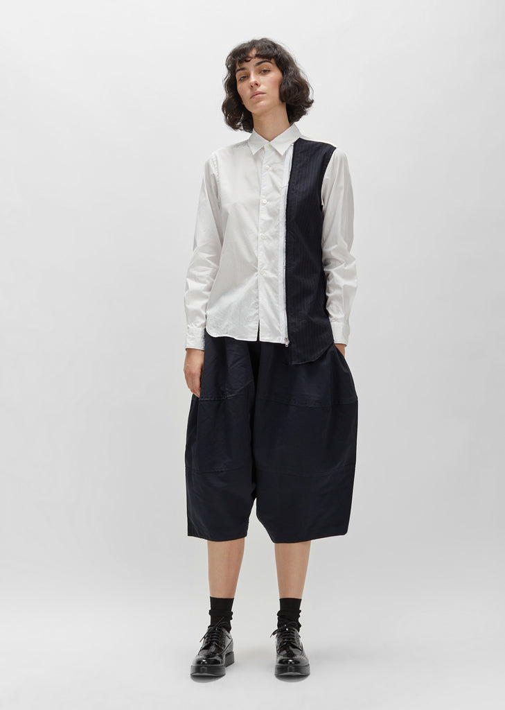 Cotton Broad x Wool Stripe Shirt