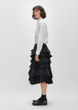 Polyester S-Twill Ruffle Skirt