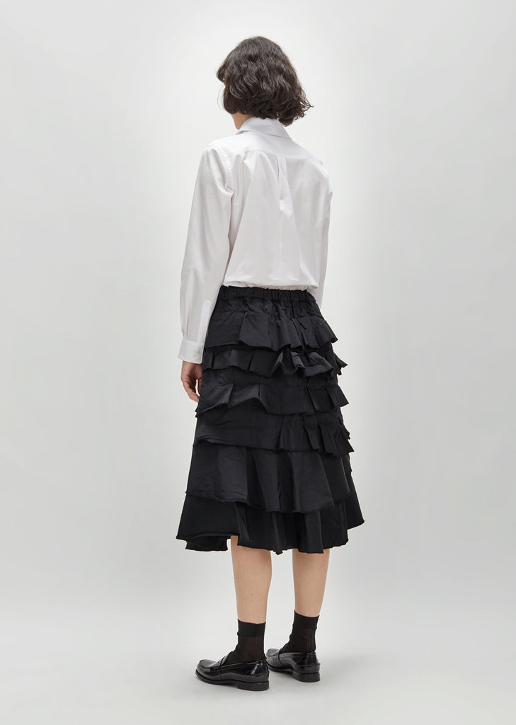 Polyester S-Twill Ruffle Skirt