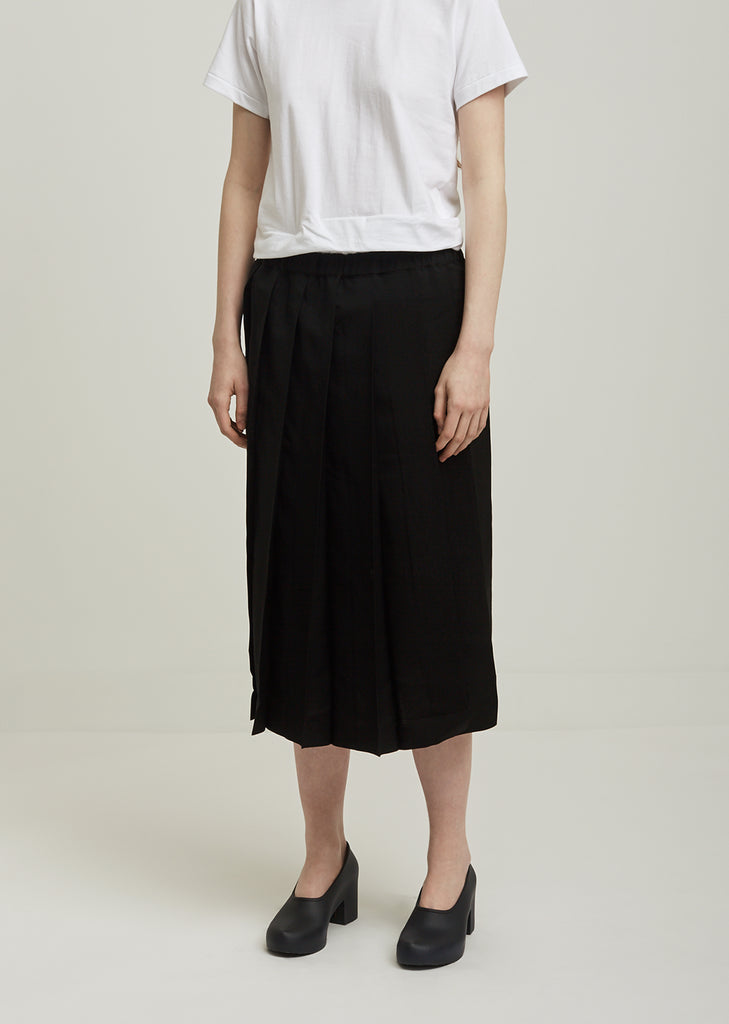 Mohair Wool Tropical Formal Pleated Skirt