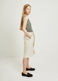 Krissy Linen Blend Belted Skirt