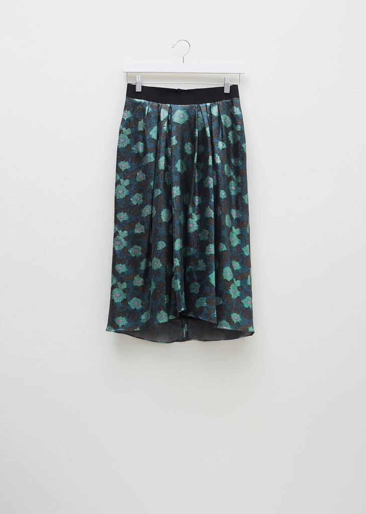 Prehnite Printed Silk Skirt