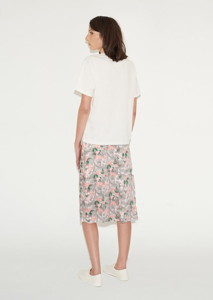 Tropical Floral Print Skirt