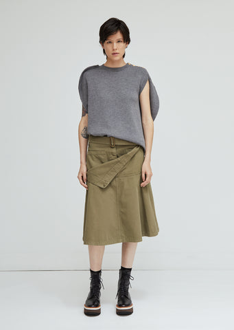 Fold Front Skirt