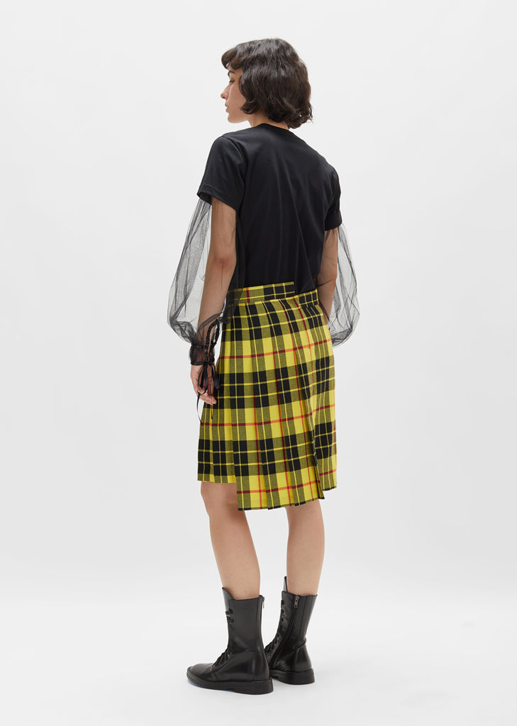 Wool Tartan Check Skirt