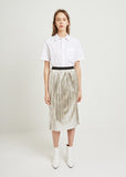 Fronne Metallic Pleated Skirt