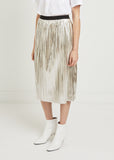 Fronne Metallic Pleated Skirt