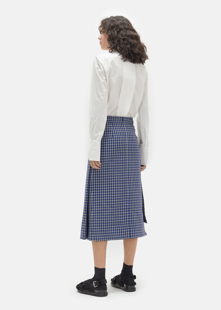 Microstructure Wool Skirt