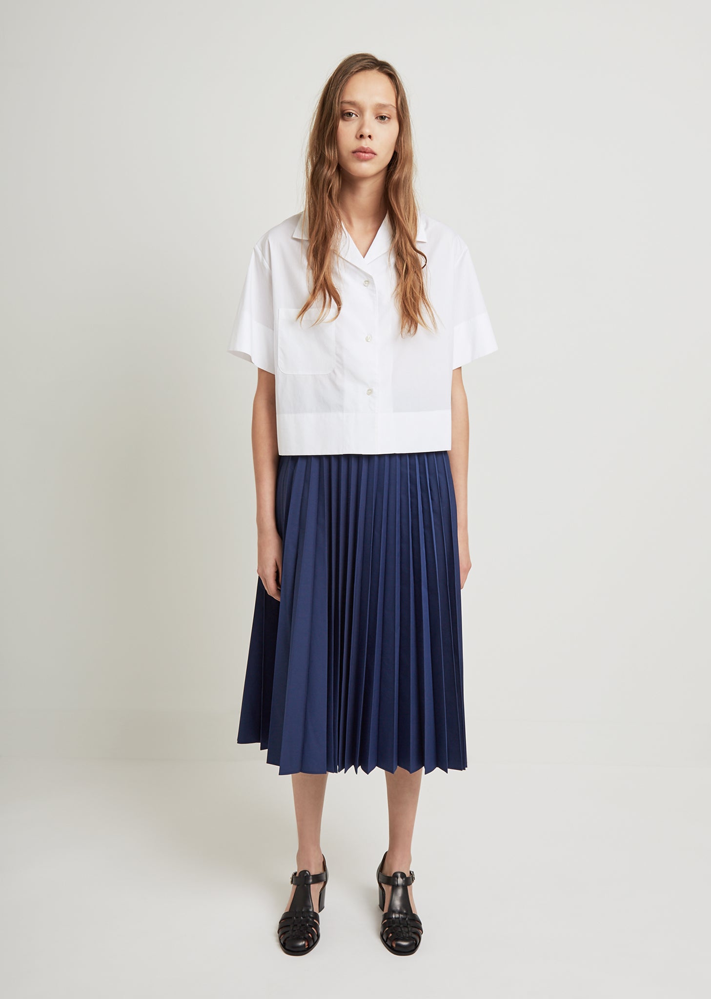 Sunray Pleat Skirt by Margaret Howell- La Garçonne