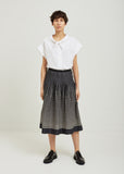 Half Moon Printed Cotton Skirt