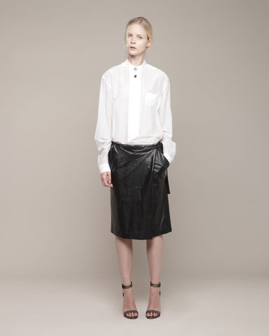 Leather Wrap Skirt