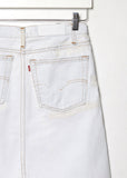 X Levi's High Waisted White Out Skirt