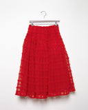 Wool Embroidered Tulle Skirt