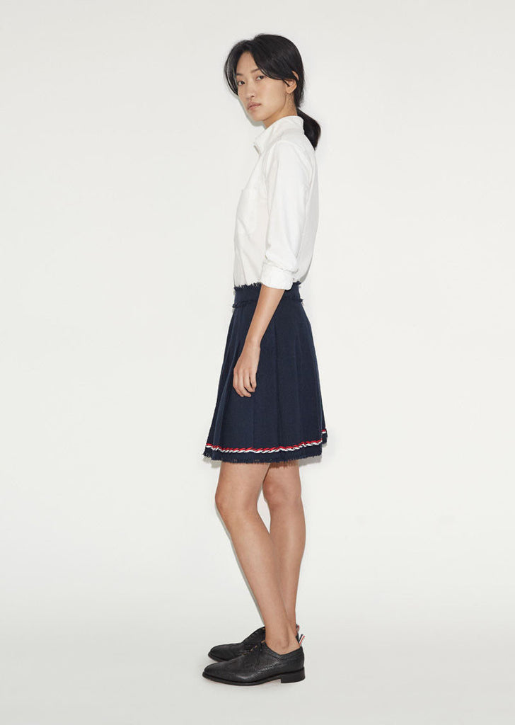 Wide Pleat Mini Skirt