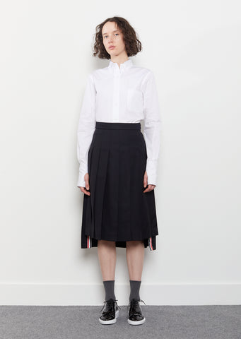 Crepe Suiting Pleated Skirt