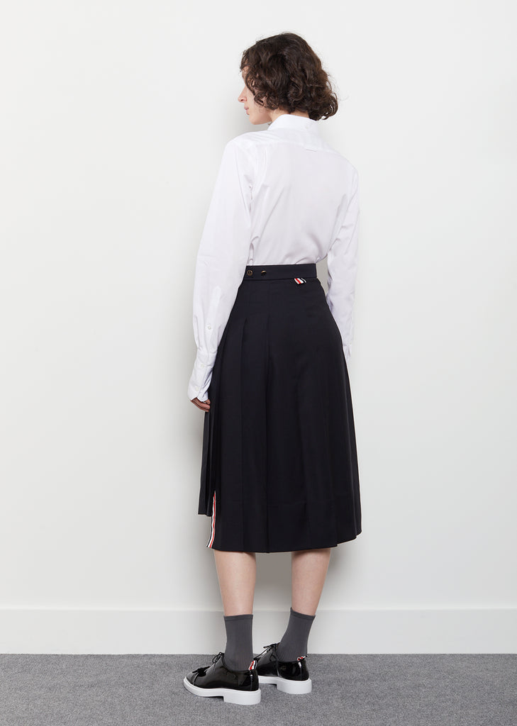 Crepe Suiting Pleated Skirt