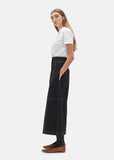 Denim Contrast Topstitch Skirt