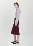 Milanesa Stitched Wool Pencil Skirt