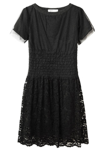 Dress With Lace Overlay