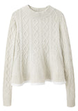 Flared Cableknit Pullover