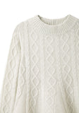 Flared Cableknit Pullover