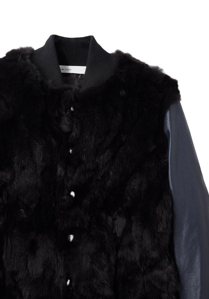 Fur Varsity Jacket