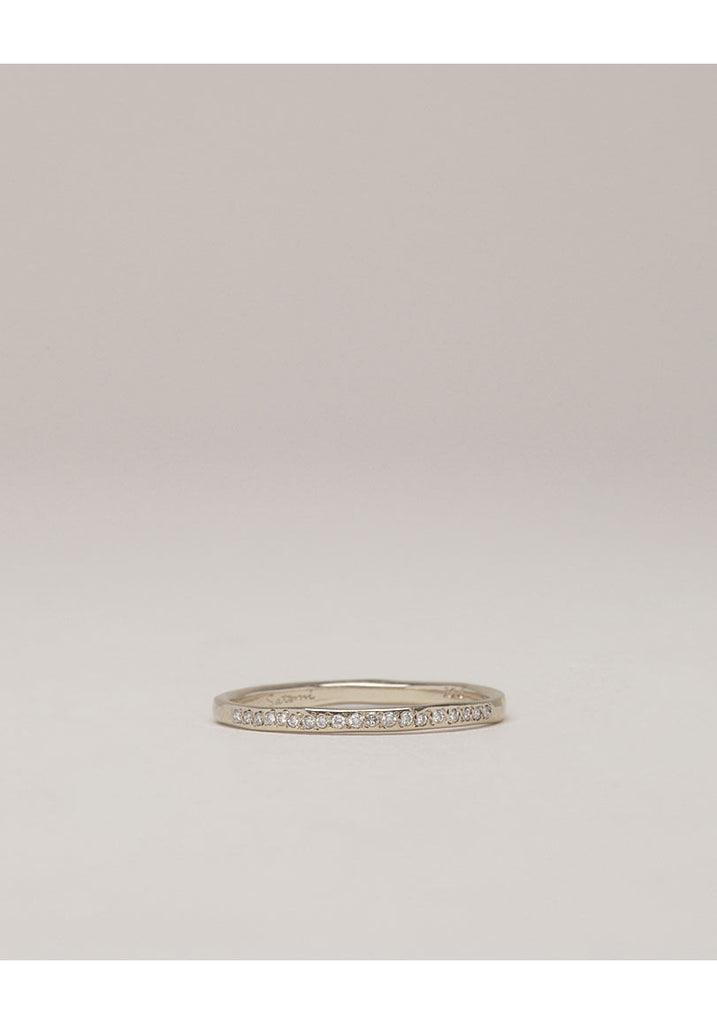 Thin Gold Band with Diamonds