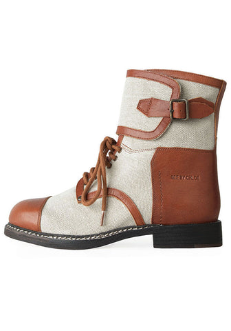 Canvas Biker Boot
