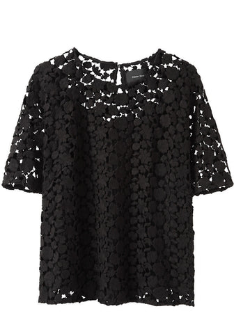 Short Sleeve Lace Top