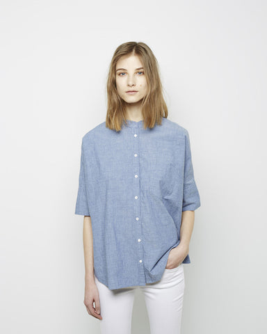 Oversized Stand Collar Shirt