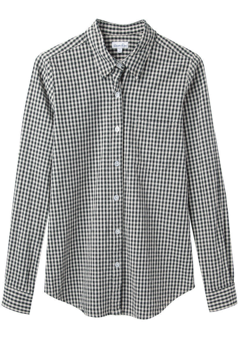 ＜Steven Alan＞ REVERSE SEAM SHIRT-LOOSE The Reverse Seam Shirt, Charcoal | Twill – Steven Alan