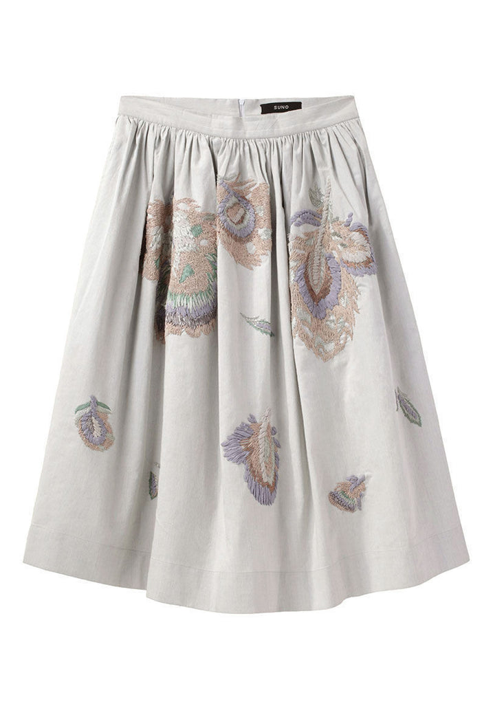 Embroidered Peacock Skirt