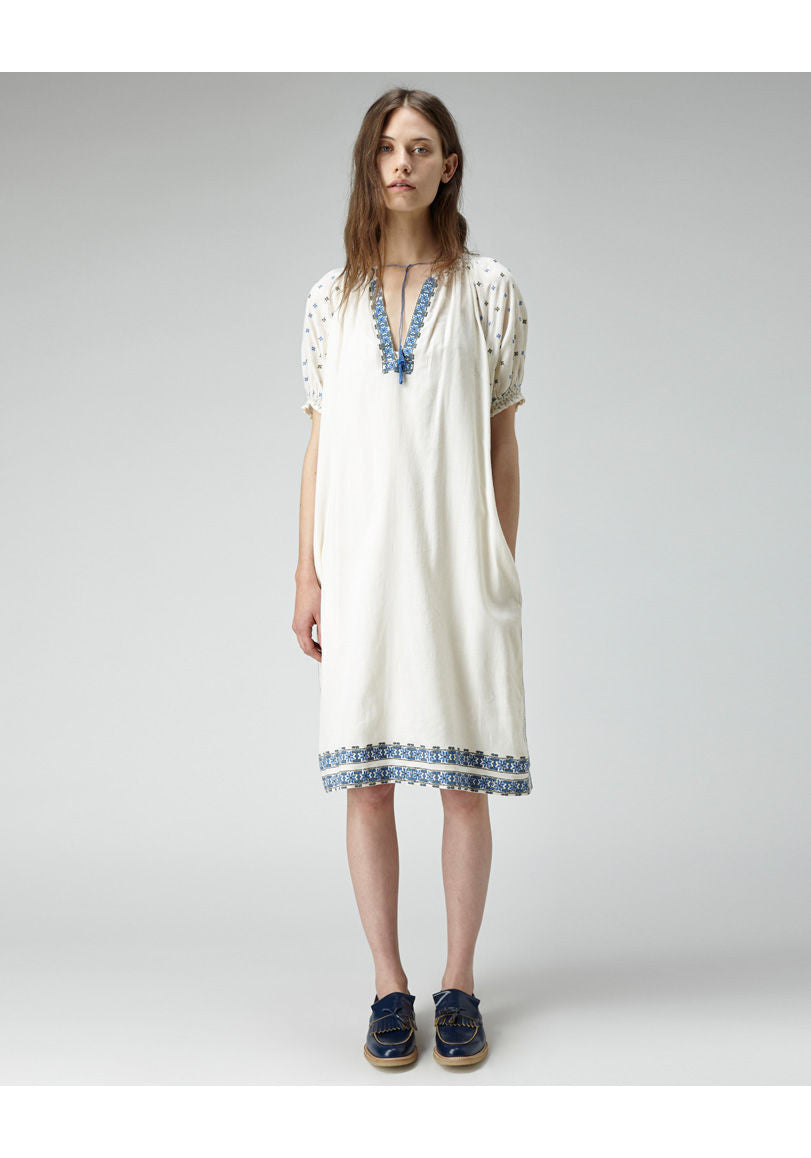 Embroidered Peasant Dress La Garonne Embroidered Peasant Dress La Garonne
