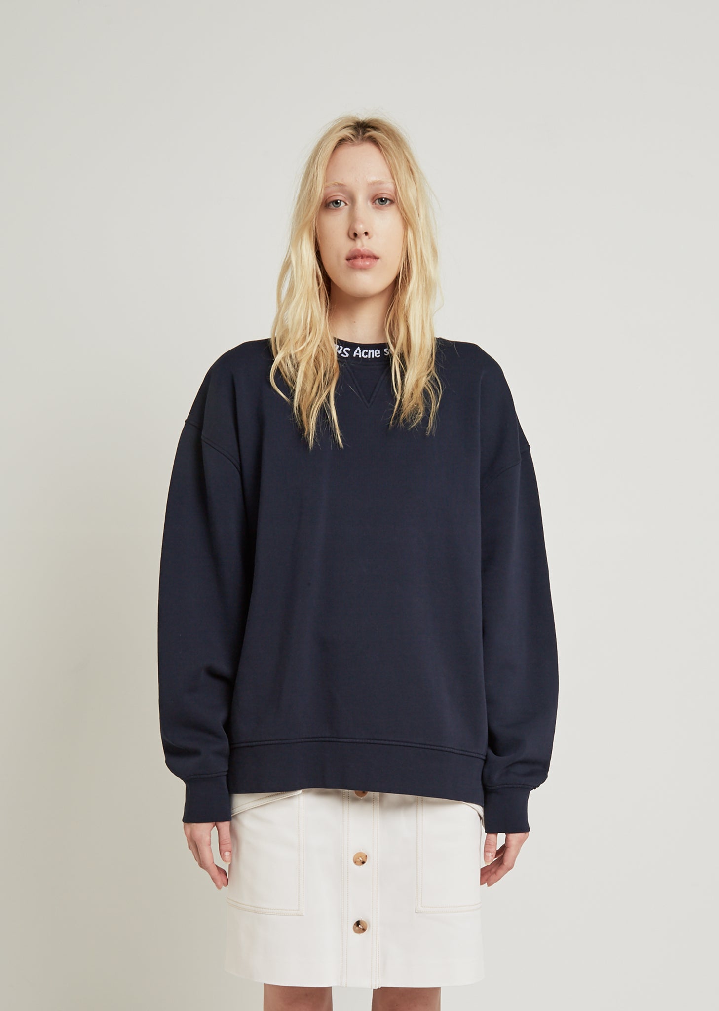 Yana Ribbed Oversized Sweatshirt by Acne Studios- La Garçonne