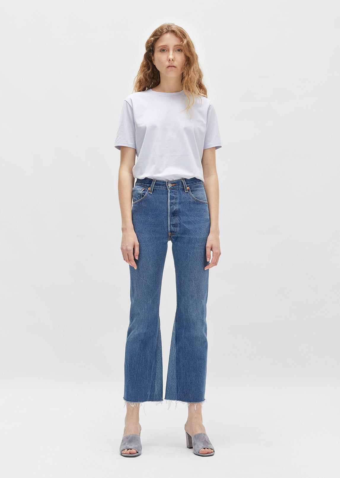 High Rise Flare Crop Jean by RE/DONE - La Garçonne
