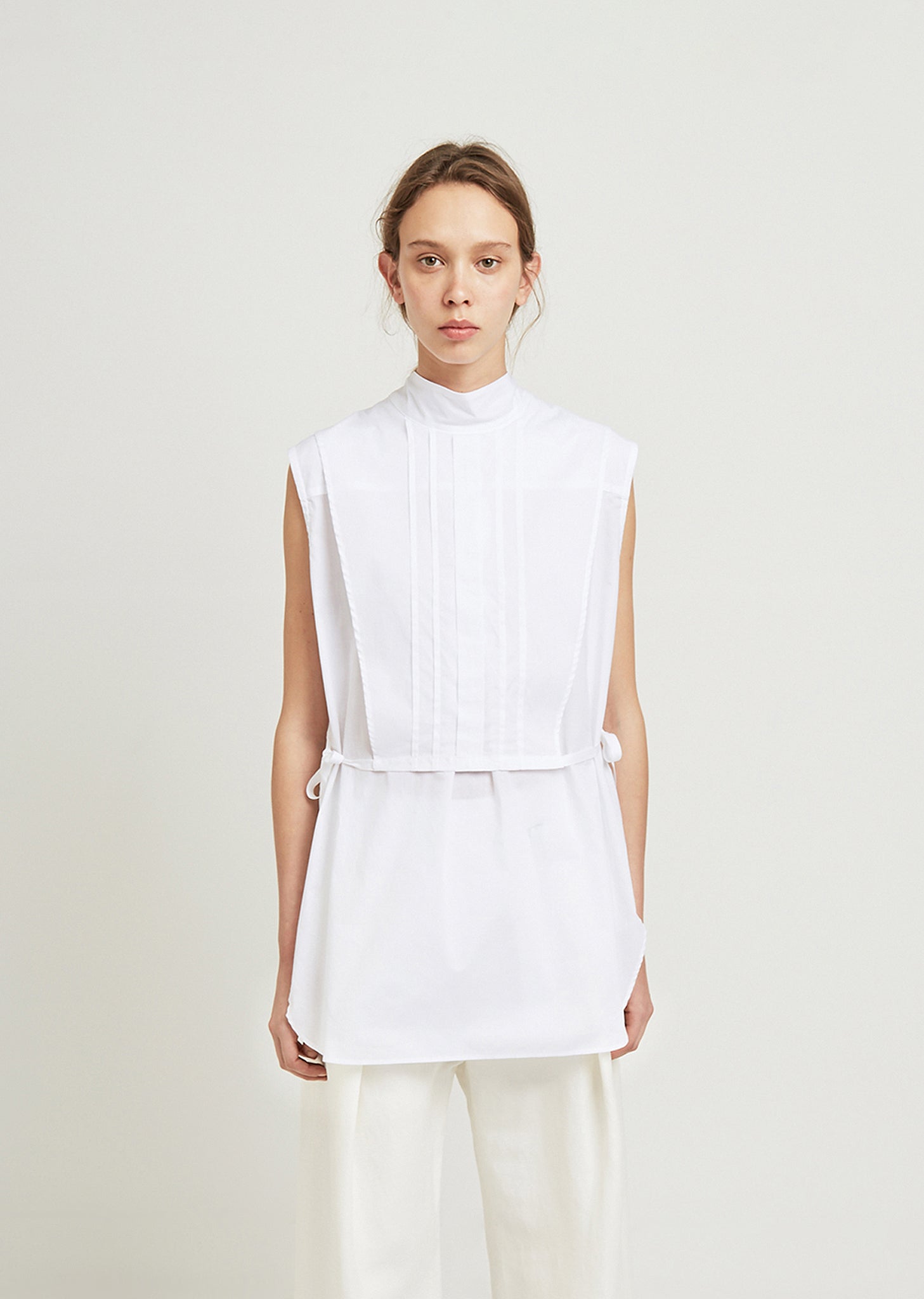 ANN DEMEULEMEESTER ノースリーブ・チュニック Sleeveless Cotton Tunic by Ann Demeulemeester- La Garçonne