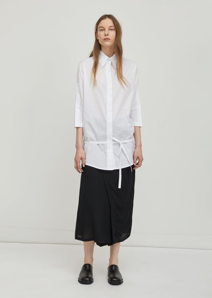 Belted Cotton Shirt