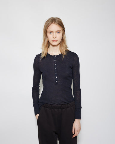 Ribbed Wool Henley