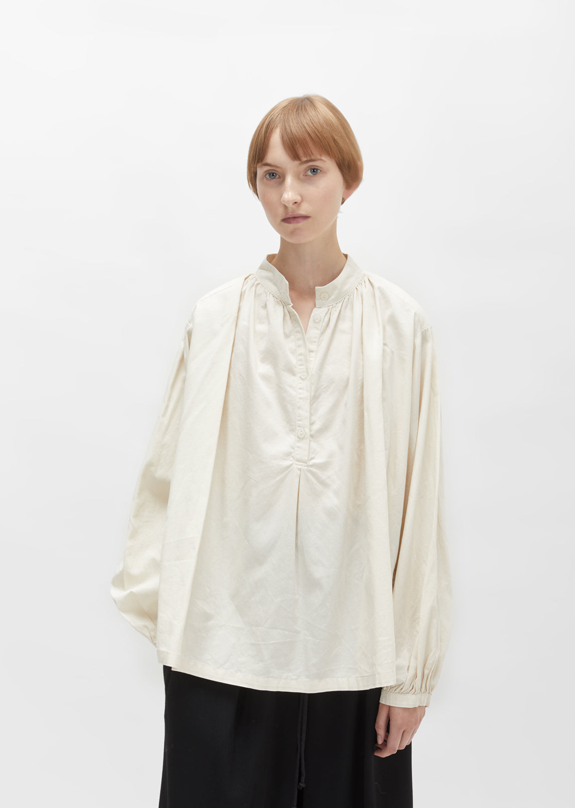 Balloon Sleeve Blouse by Black Crane- La Garçonne