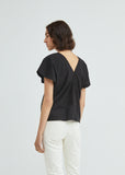 Two Panels Short Sleeve Cotton Top